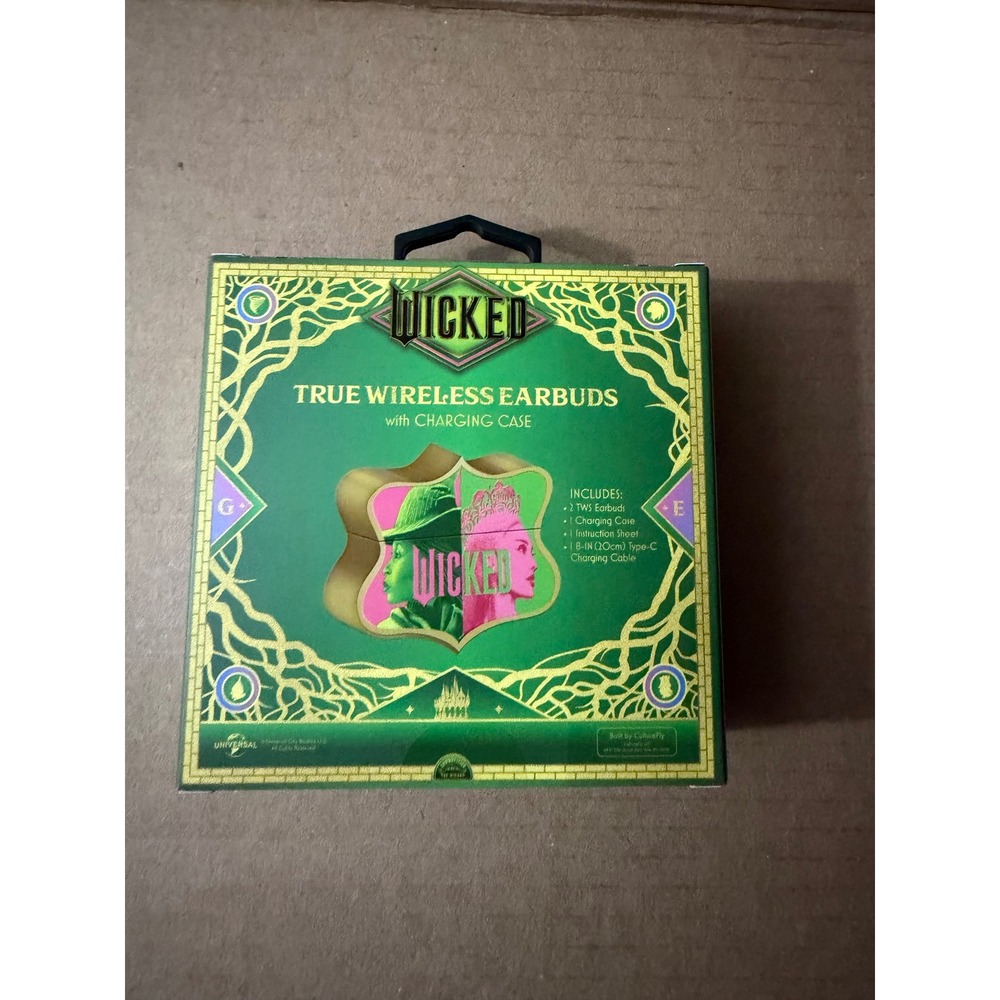 Wicked Movie True Wireless Earbuds with Charging Case CultureFly 6WS011A--FBQ25